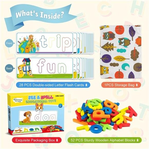 Officygnet See & Spell Learning Educational Toys and Gift for 3 4 5 6 Years Old - Picture 2 of 7